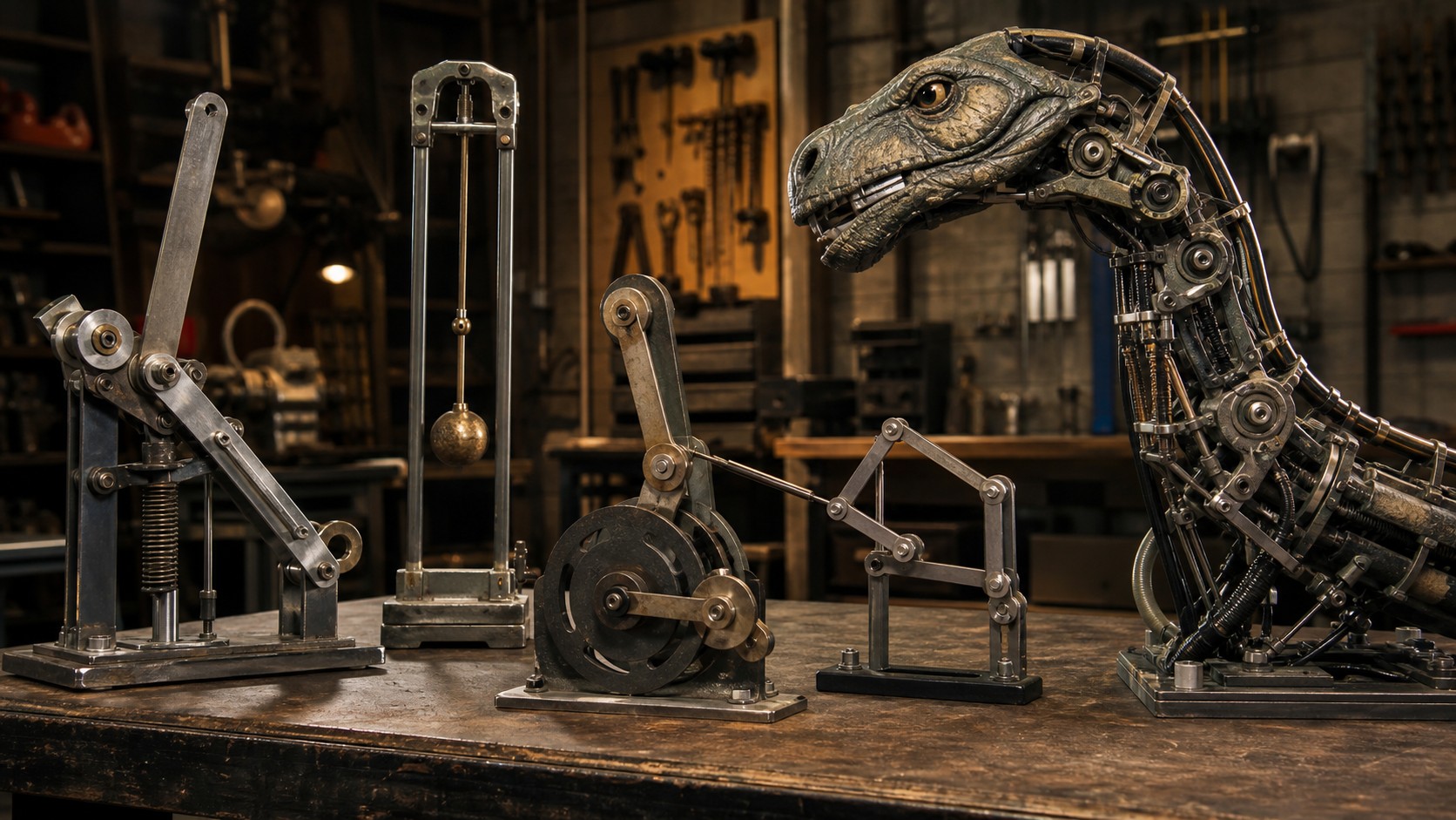 Featured image for The Physics of Animatronics Motion: From Simple Mechanisms to Complex Systems